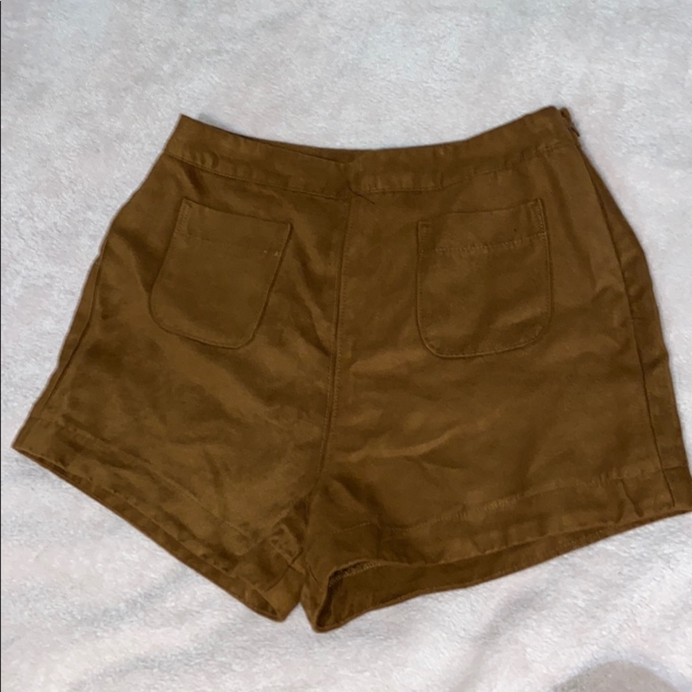 SUEDE HIGH WAISTED SHORTS